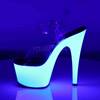 Pleaser - ADORE708UV Sandale à bride à la cheville, Pole dance chaussures - Chaussures de pole dance - Blanc Product image